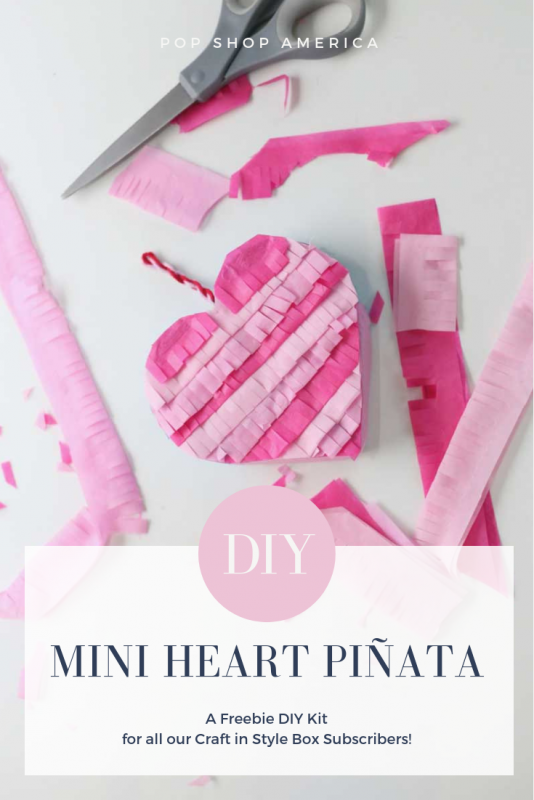 diy mini heart pinata for craft in style box subscribers pop shop america