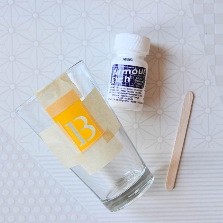 DIY Kit, Glass Etching Pint Glass Craft Supply Kit