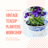 vintage teacup planters gardening class houston pop shop america