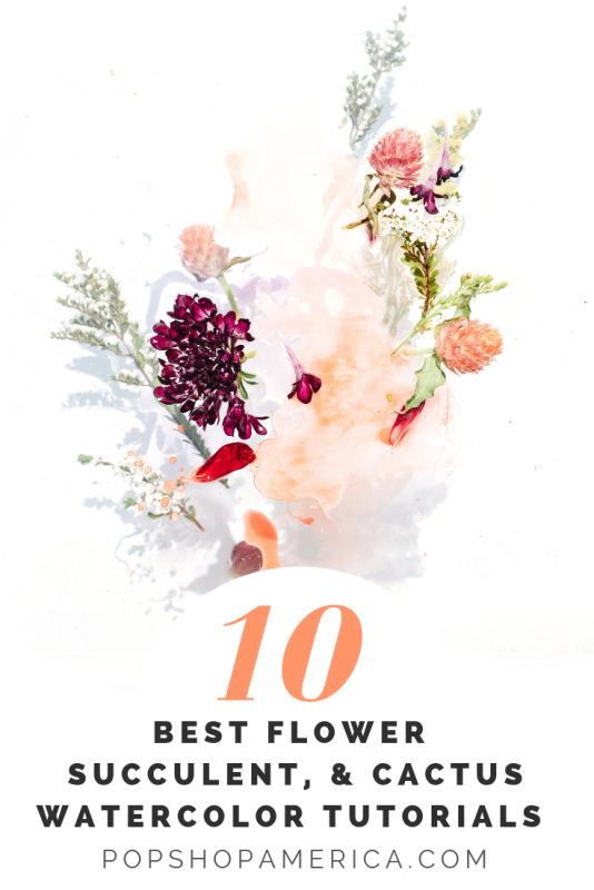10 best flower succulent and cactus watercolor tutorials