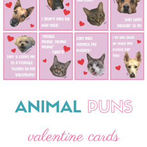 animal puns printable valentine cards pop shop america