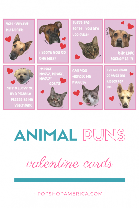 animal puns printable valentine cards pop shop america