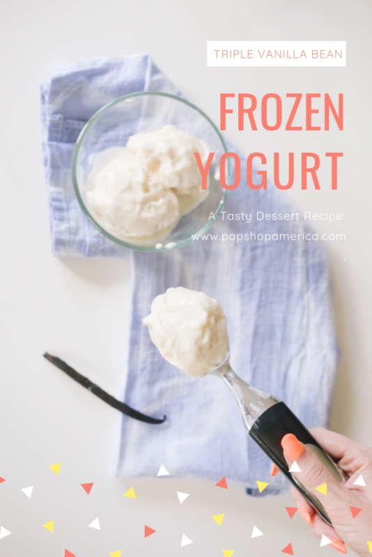triple vanilla bean frozen yogurt pop shop america