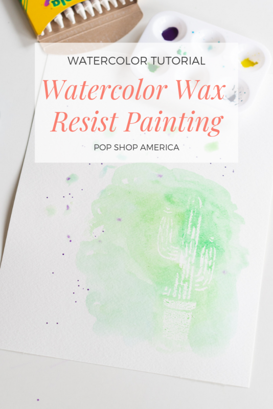 watercolor wax resist painting tutorial pop shop america feature