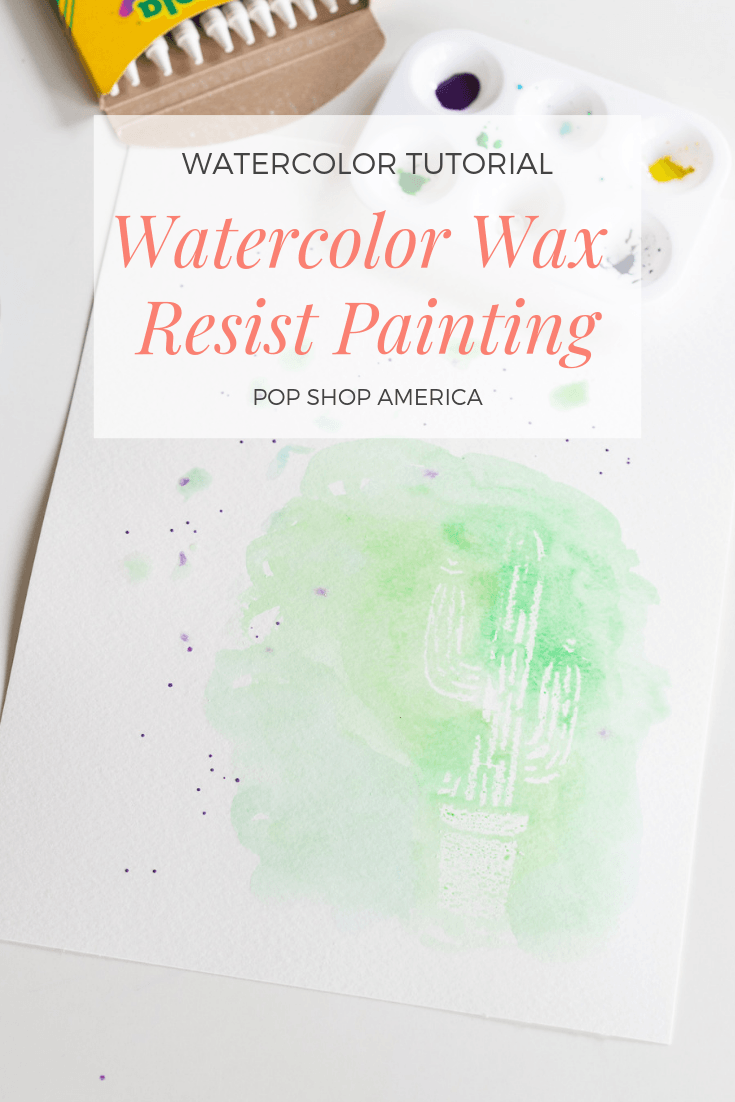 How to Make Watercolor Resist Artwork with Tape and Stickers