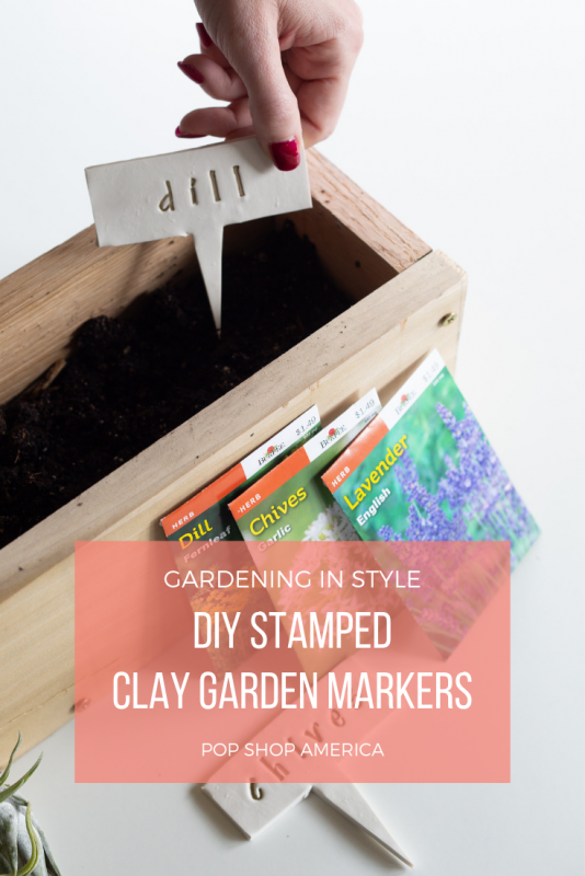 diy stamped clay garden markers pop shop america