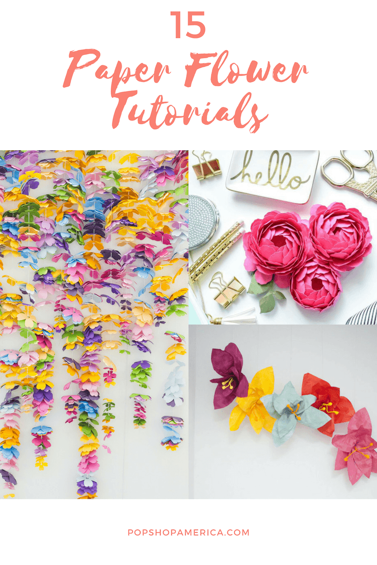 Tri-Color Tissue Paper Flowers - Hey, Let's Make Stuff