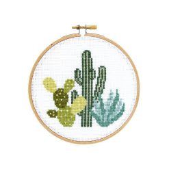 cactus desert cross stitch kit stranded stitch pop shop america