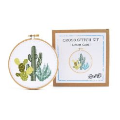 cactus desert cross stitch kit with box pop shop america craft supplies