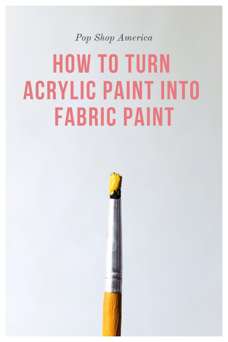 How to Turn Acrylic Paint into Fabric Paint