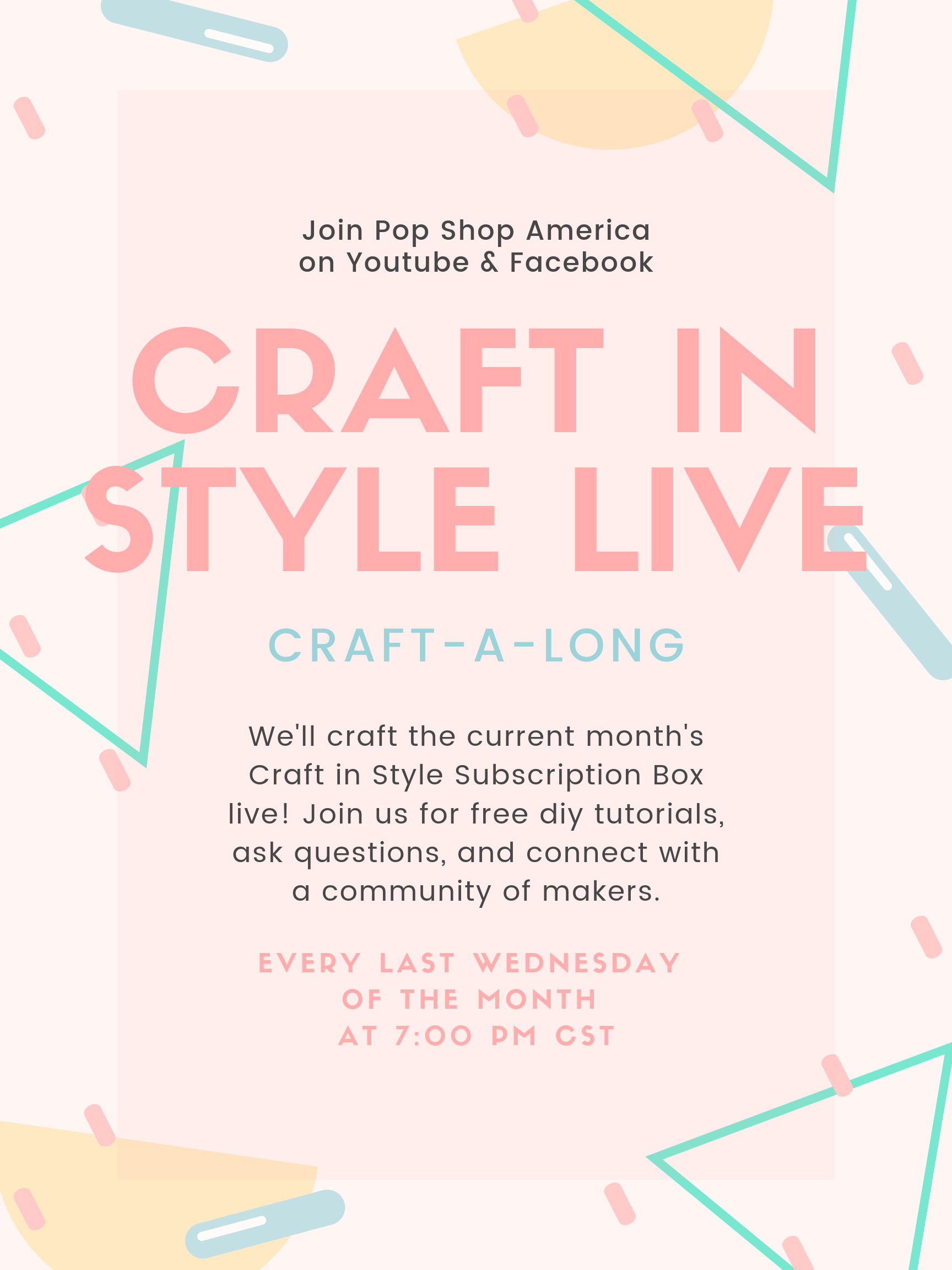 craft in style craft-a-long live pop shop america