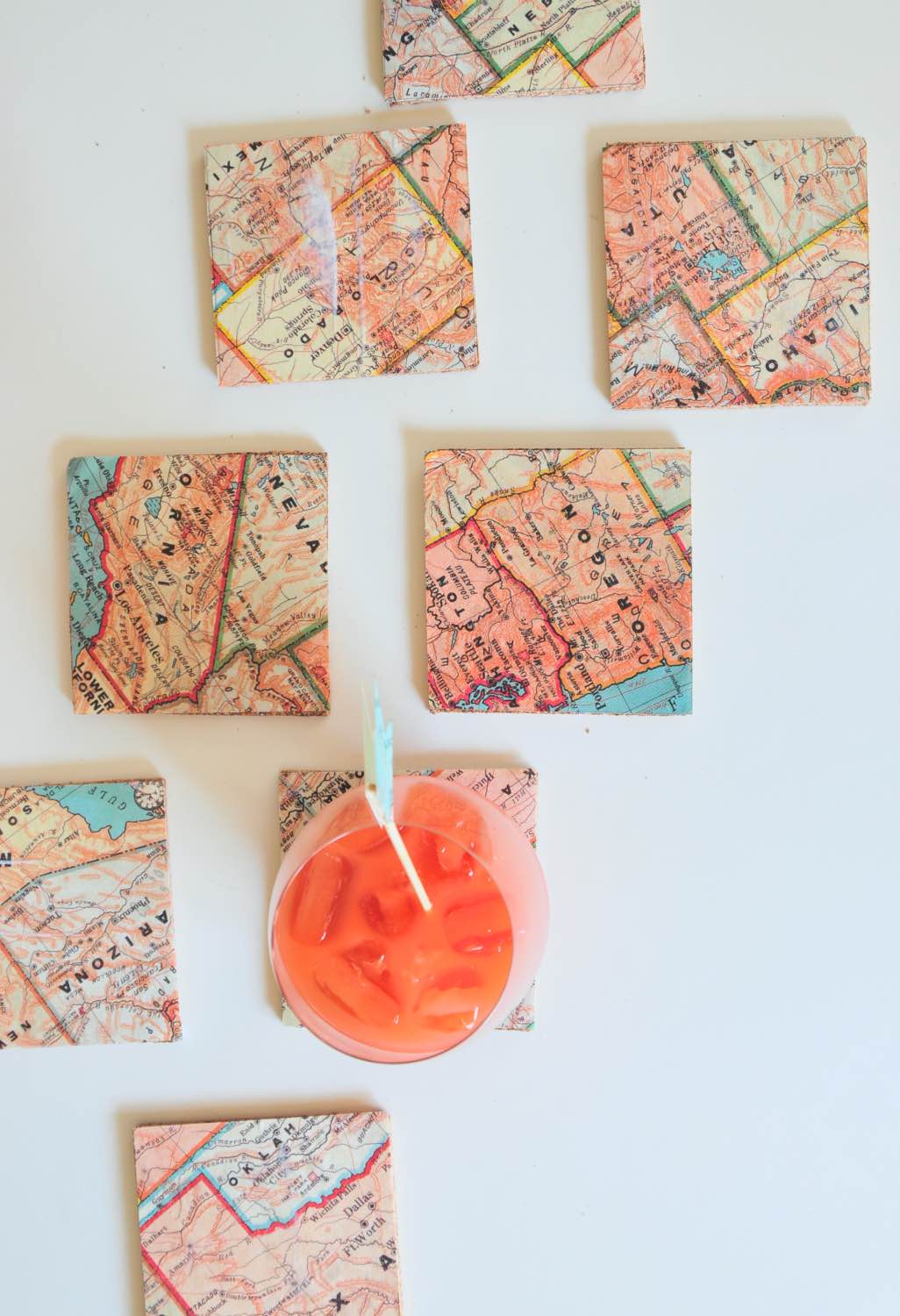 how to make cork and map coasters pop shop america