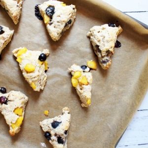 baked-peach-blueberry-scones-on-baking-sheet_square