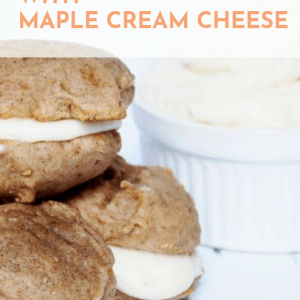 banana sandwich cookies with maple cream cheese