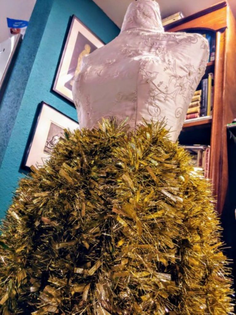 DIY Christmas Tinsel Dress