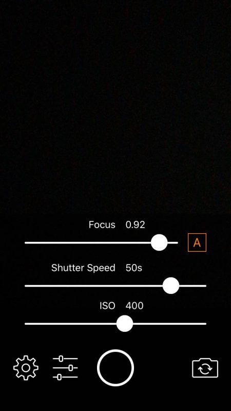 camera settings for an iphone longexpo app