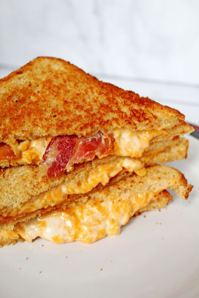 bacon cheddar ranch stacked grilled cheese 1