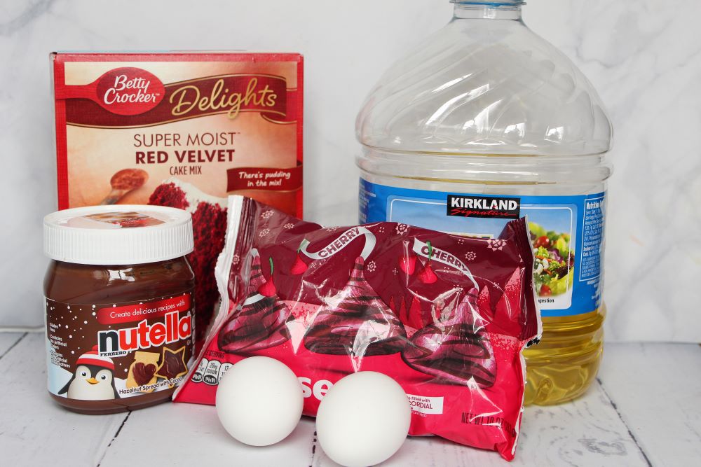 red velvet cherry kiss cookies ingredients 1