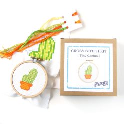 small cactus cross stitch craft supplies gift idea pop shop america