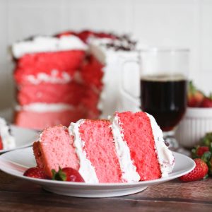 strawberry cake with whipped cream frosting recipe square