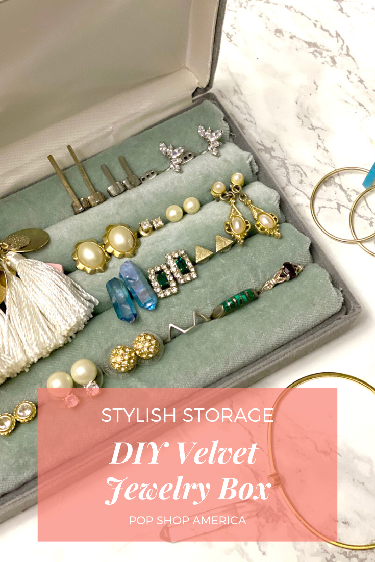 Velvet Earring Jewellery Drawer Organizer Box Drawer and Storage Display -  Door step shopping