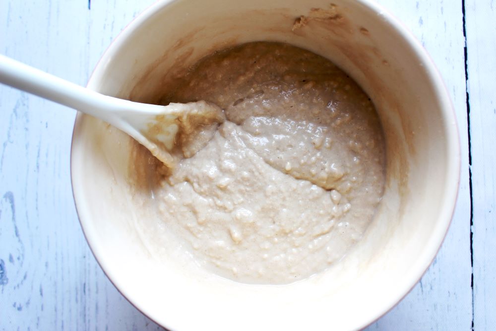 lightly mixed pancake batter 1