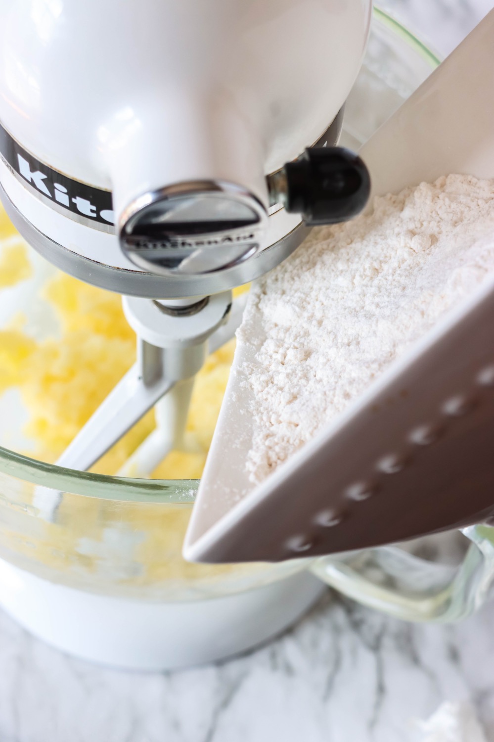 mix your dry ingredients into your wet vanilla cupcake recipe