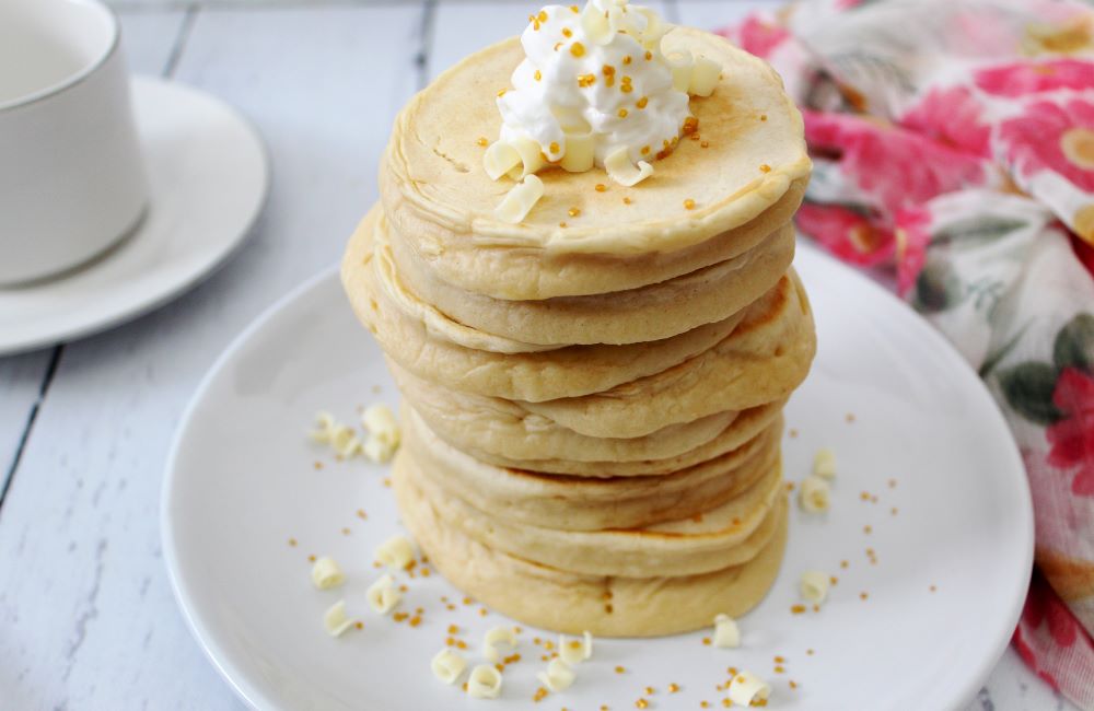 stacked pancakes from make ahead mix 1