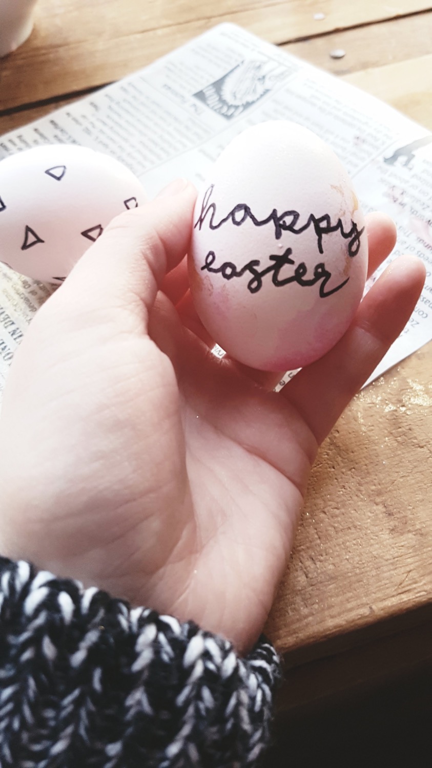 hand drawn sharpie easter eggs craft tutorial