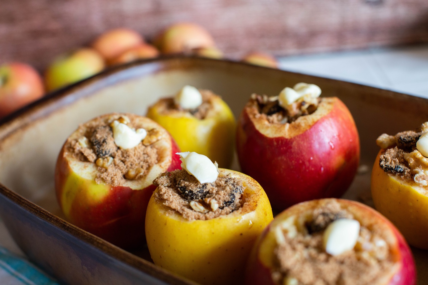 top the baked apples with butter recipe pop shop america