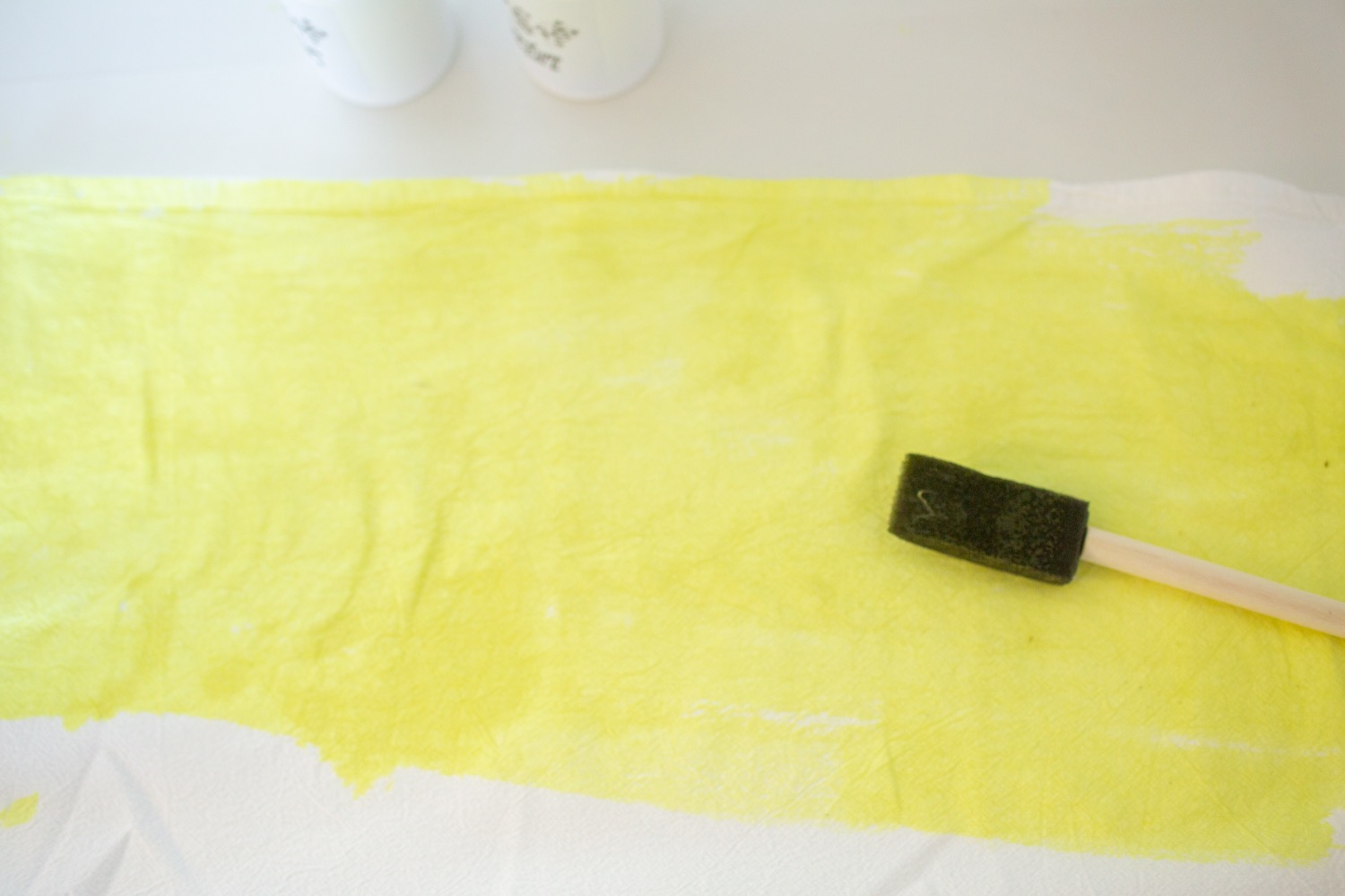 coating tea towels with liquid cyanotype diy pop shop america