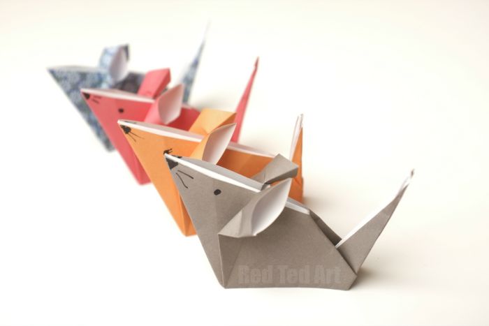 Easy Origami Whale - Paper Crafts for Kids - Red Ted Art