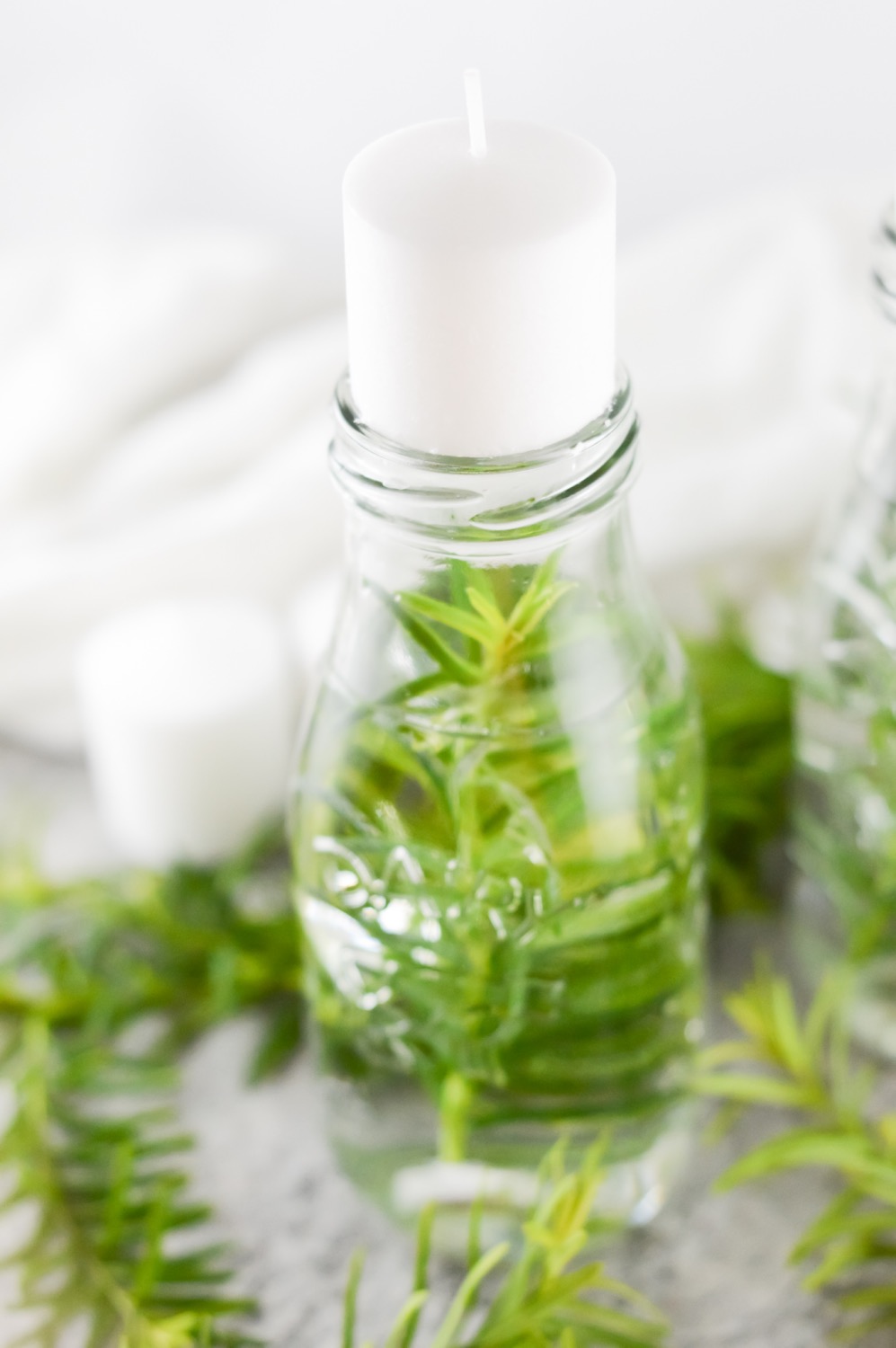 How to Make Fresh Herb Water Candles