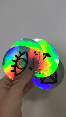 holographic stickers from sticker mule
