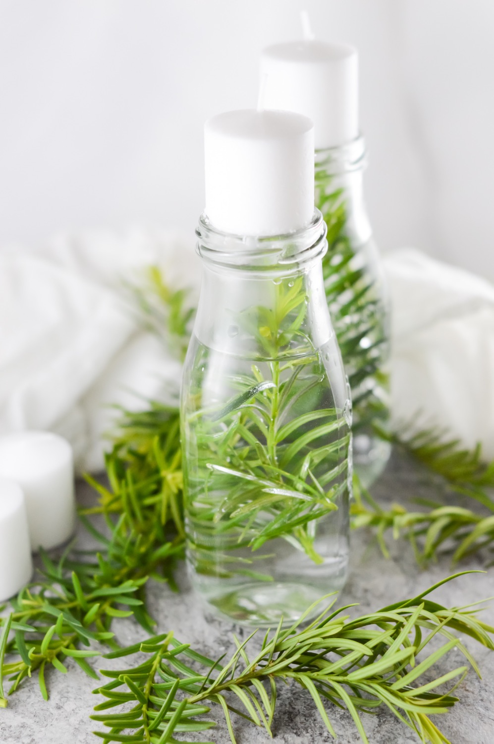 How to Make Fresh Herb Water Candles