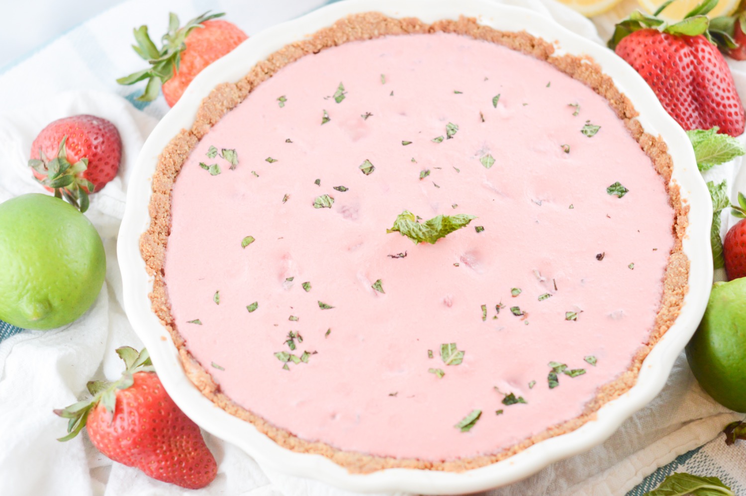 mojito strawberry cream pie dessert recipe
