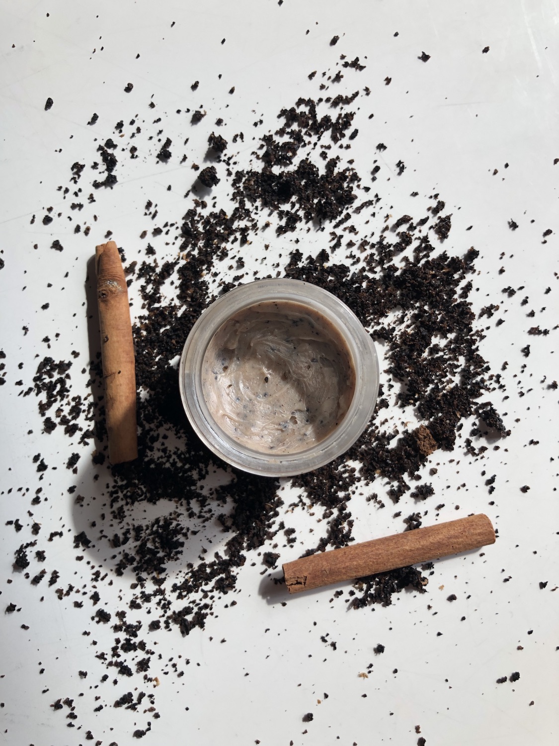 Shea Butter Coffee Cinnamon Scrub DIY Jar