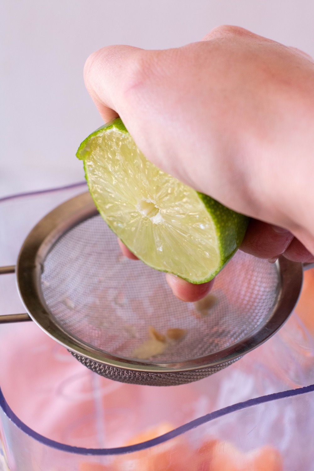 squeeze lime into your citrus swirl ingredients