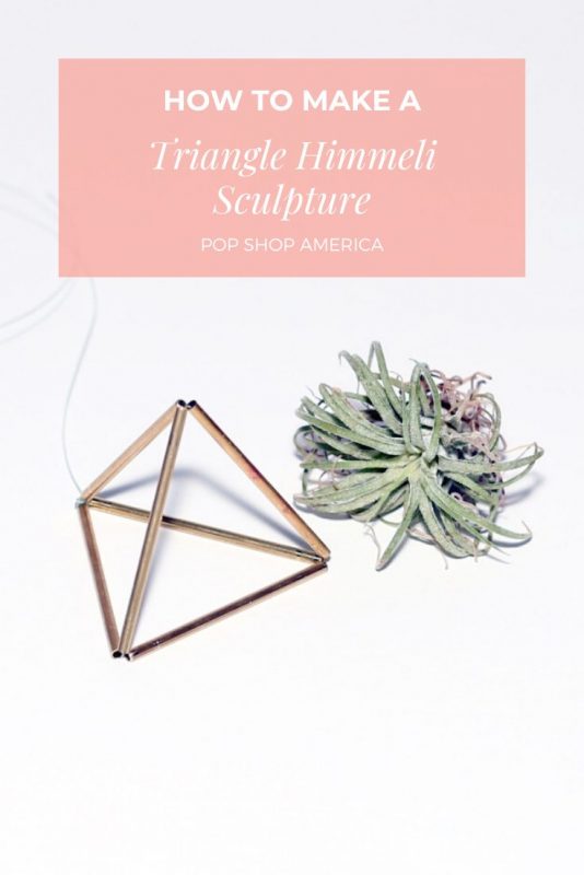 how to make a triangle himmeli sculpture