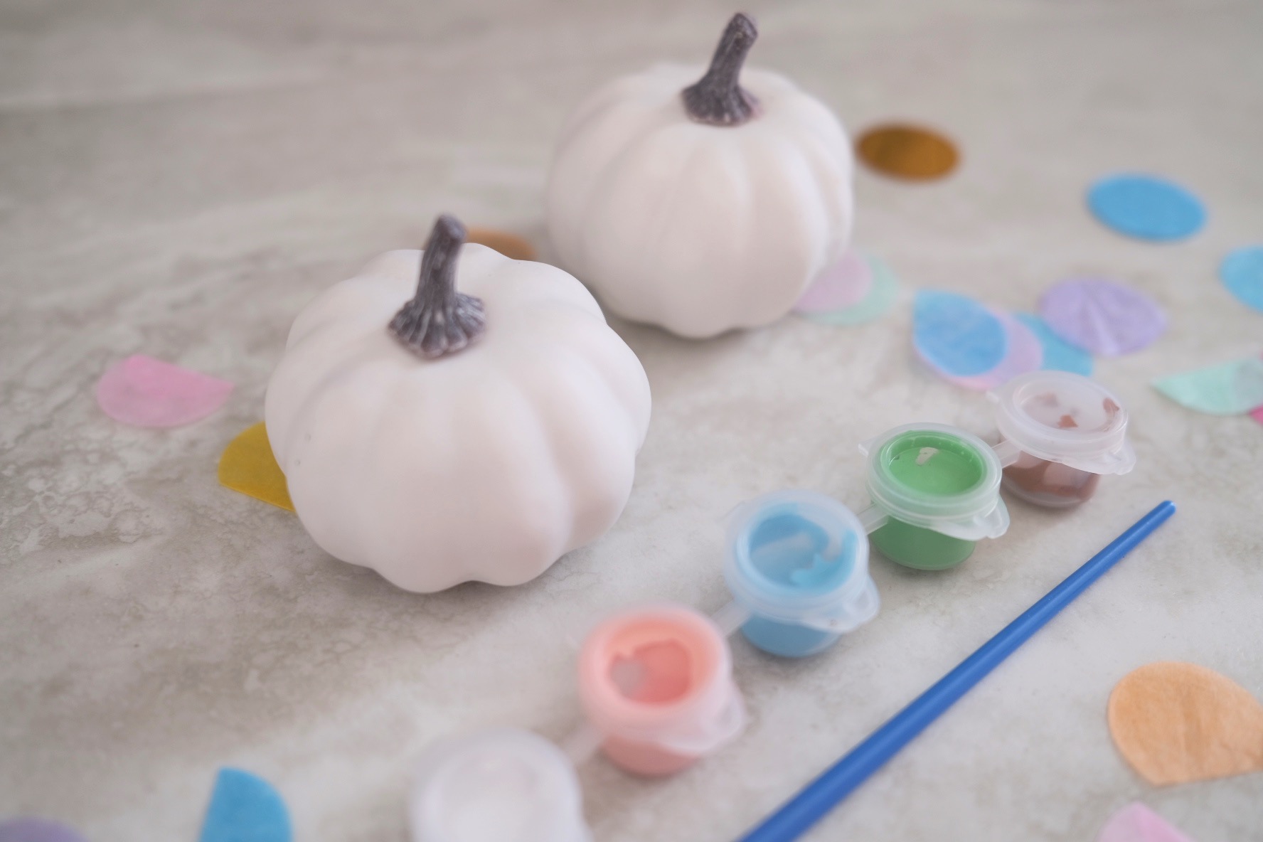 supplies to make diy confetti pumpkins pop shop america