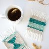 a pretty fix diy woven coasters tutorial