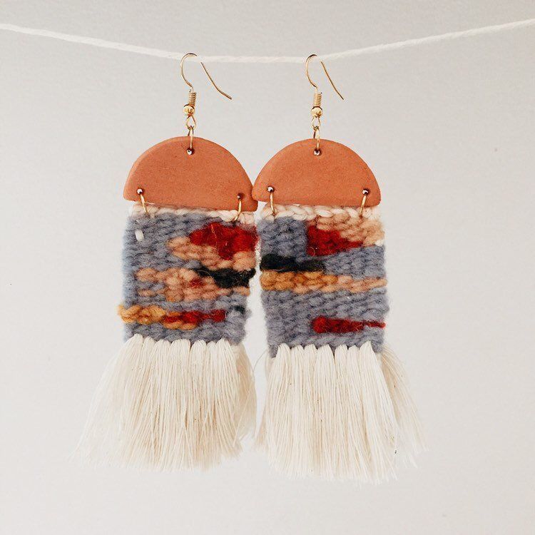 diy woven yarn earrings diy pop shop america