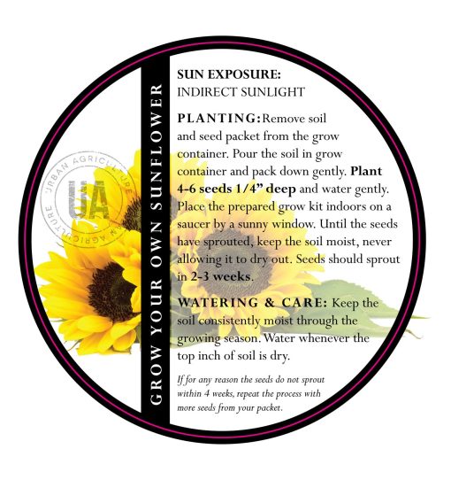 grow your own sunflowers kit care instructions