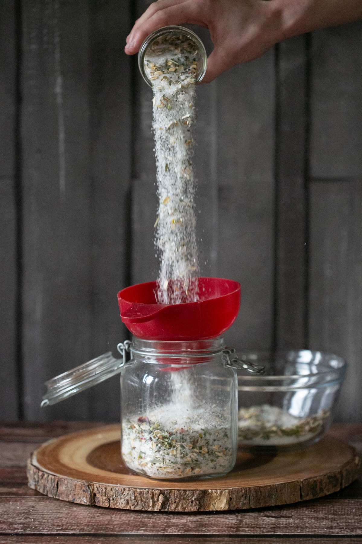 herb oat and epsom salt bath soak craft tutorial