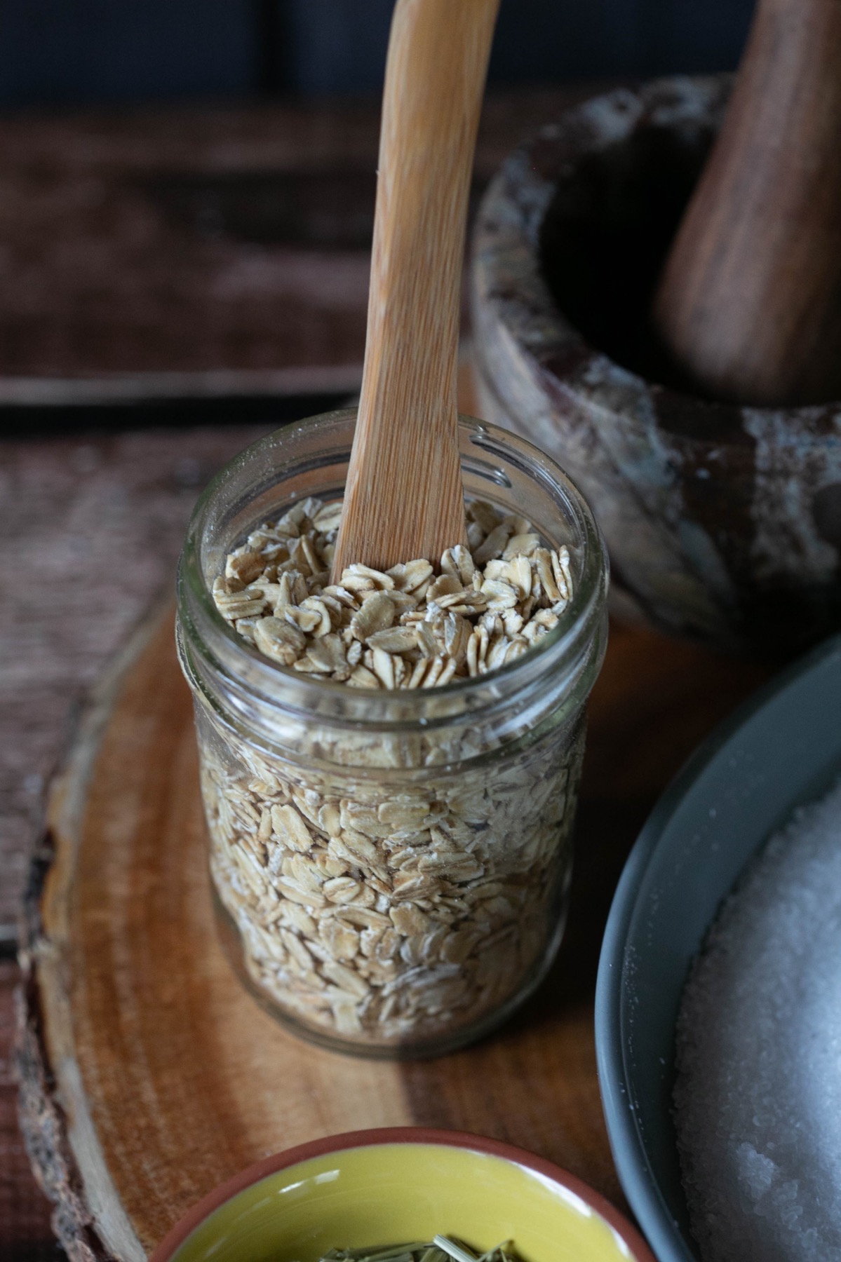 oats to add to homemade forest bath soak recipe