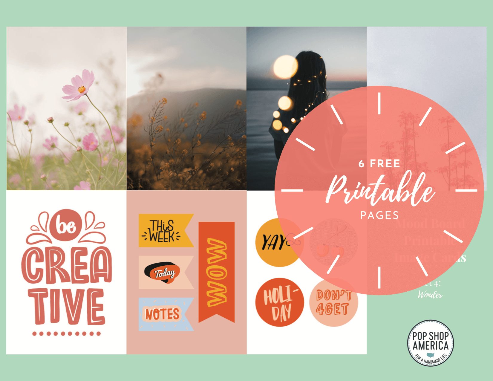 Free Printable Vision Board with Stickers - Sweet Pea