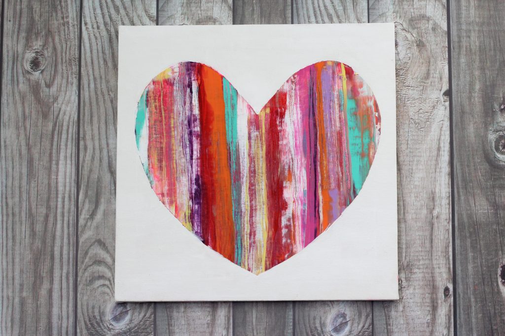 heart valentine's canvas painting