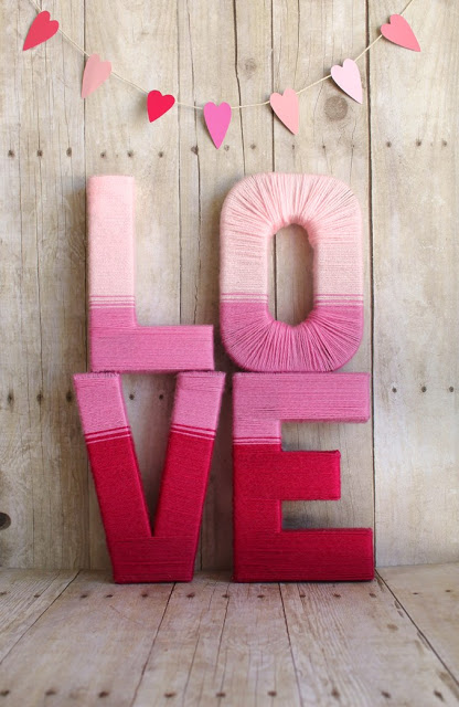 love yarn letters galentine's craft
