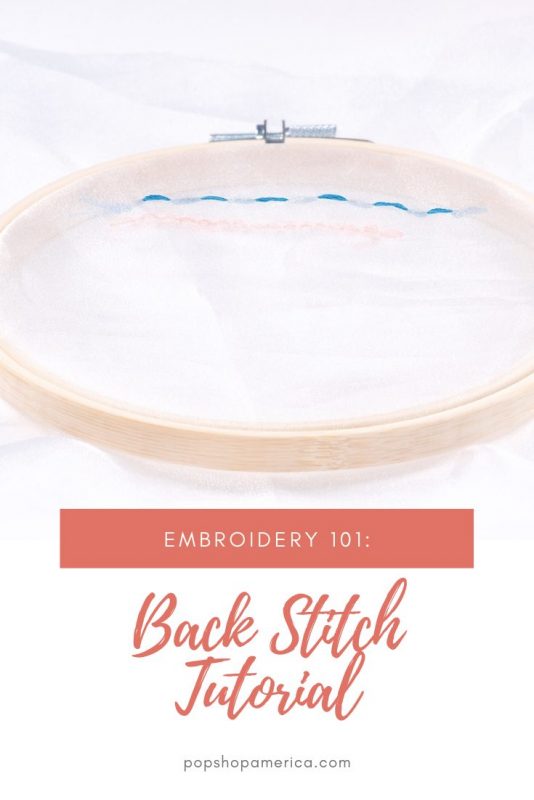 how to make a back stitch embroidery tutorial