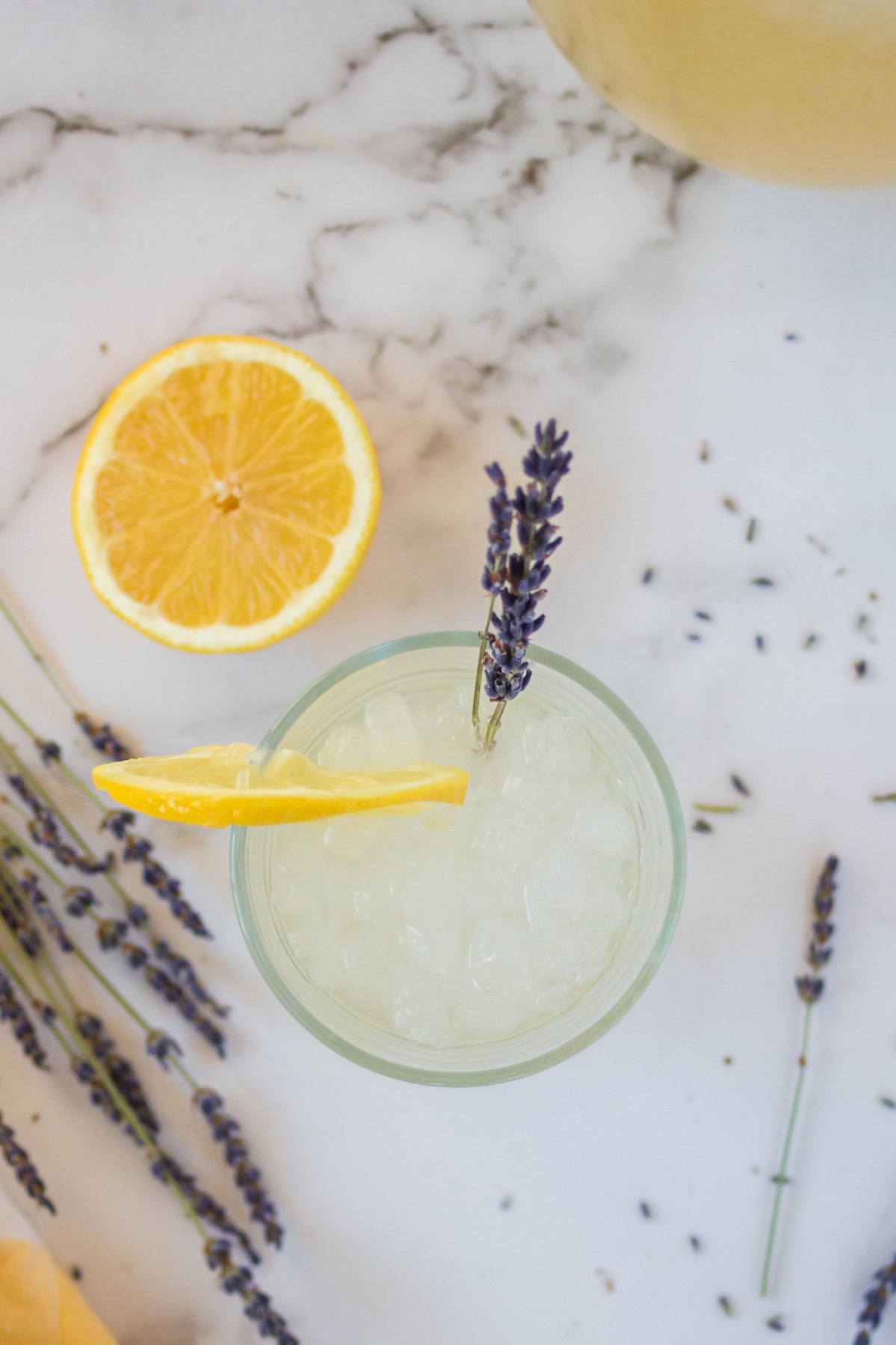 add a sprig of lavender to the lavender lemonade recipe